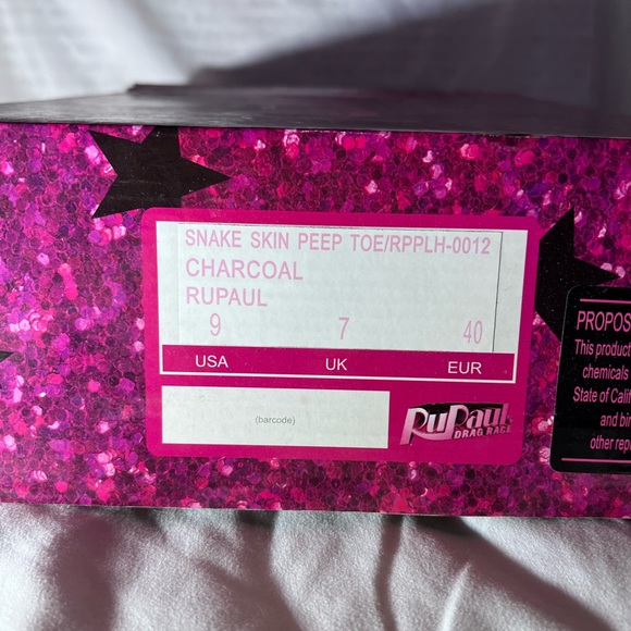 NIB RuPauls Drag Race for Iron Fist Snakeskin Peep Toe Heel | Gradient Heels - Picture 13 of 15